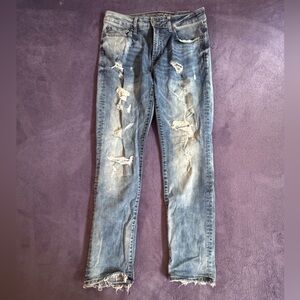 American Eagle Outfitters Ripped Blue Skinny Jeans